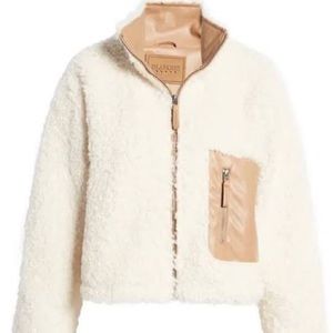 BlankNYC Faux Shearling Leather Cropped Jacket Size Small